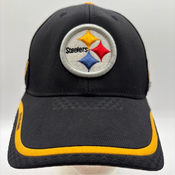 Pittsburgh Steelers NFL Reebok Black/Yellow Onfield Large/XL Flex Fit Fitted Hat - Picture 1 of 15